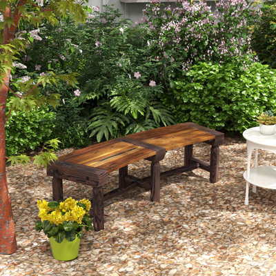 Berneda Outsunny Wooden Garden Bench by Wade Logan