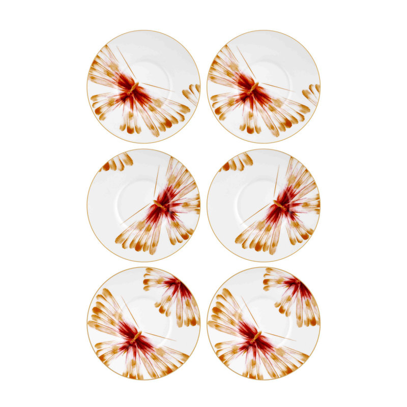 Ensemble de tasses à café Emest, Rouge / or, 12