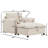 Upholstered Accent Armchair With Storage Ottoman-1890609191
