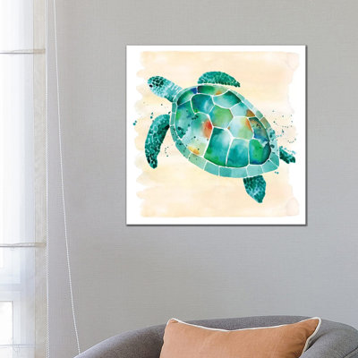 Sea Turtle 1 Piece Wall Art on Canvas