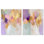Or et mauve, ensemble de 2 reproductions d'art pastel sur toile 