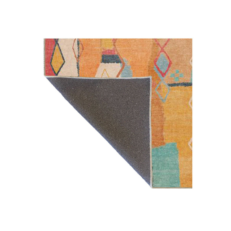 Tapis tissé à motif orange moderne Modern, Sous-tapis rectangulaire 2 pi 4 po x 3 pi 11 po