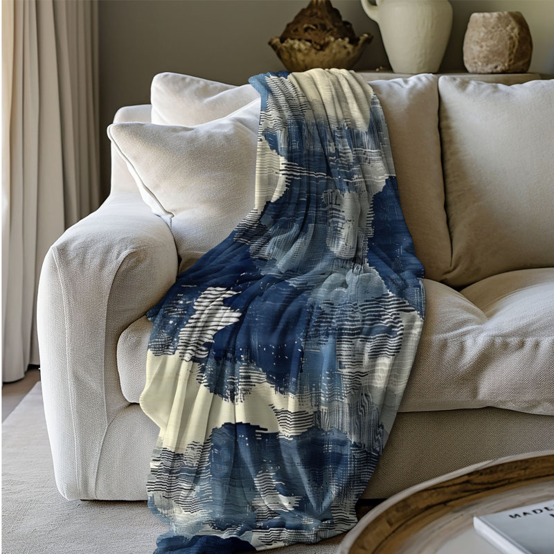 Brush Lines - 1 Piece Premium Blanket, Queen