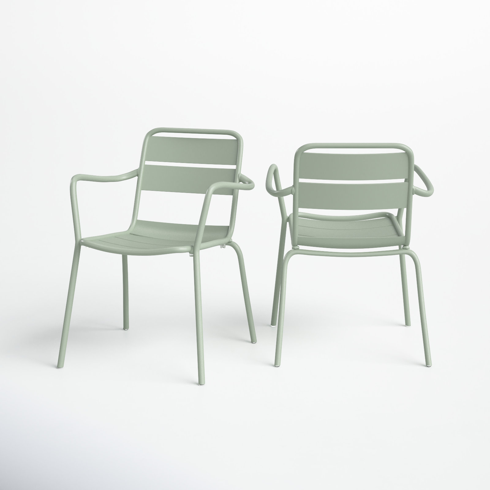 Kapri Stackable Patio Armchair, Sage, 2