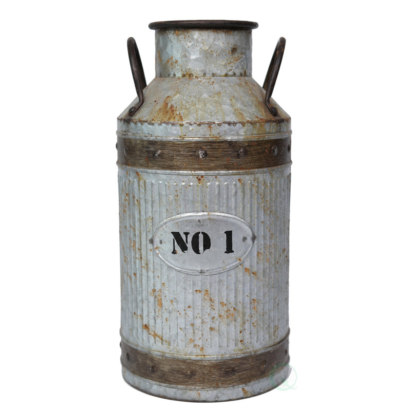Schlafly Metal Pot Planter, 18.25 H x 8.5" W x 8.5" D