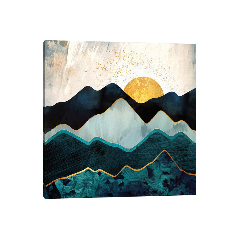 Glacial Hills - impression d'art graphique, 26" H x 26" W x 1.5'' D, Aucun mat, Toile tendue
