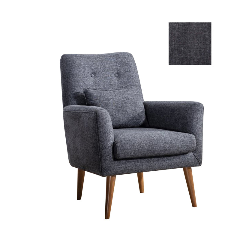 Fauteuil Sumler, 100 % lin gris