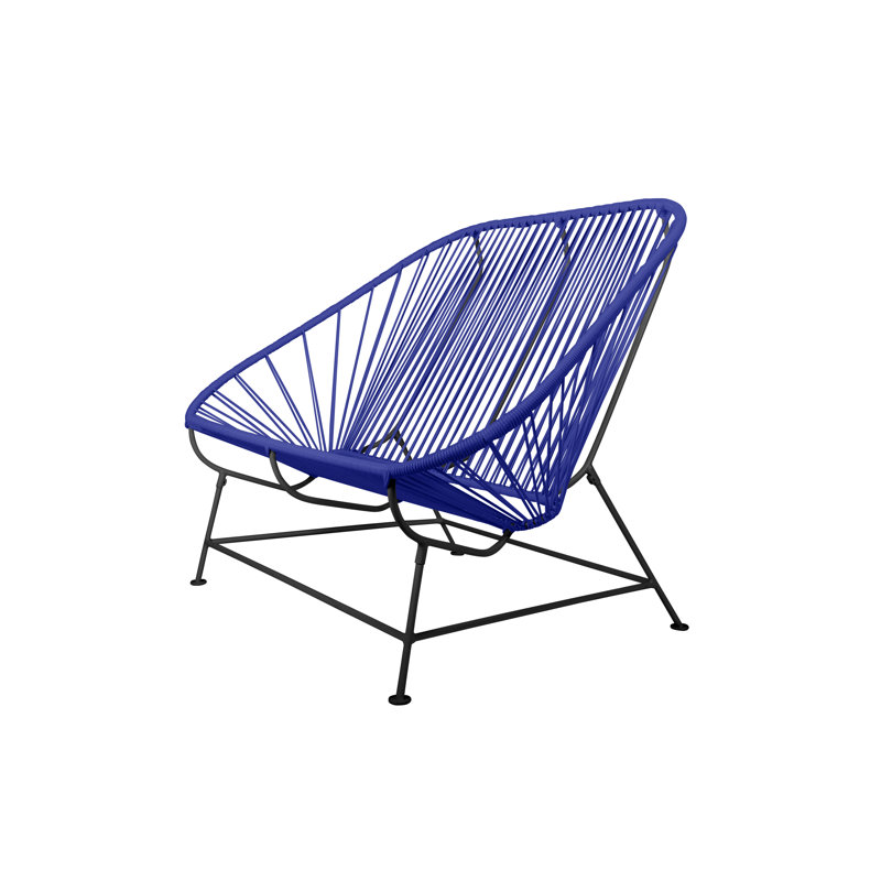 InLove Indoor/Outdoor Handmade Loveseat, Deep Blue/Black
