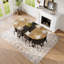 Oval Two-Tone Dining Table Set with 8 Chairs
