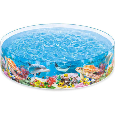 Piscine hors-terre pour enfants, Snapset, bleu profond - Piscine extérieure en plastique pour enfants de 3 ans et plus