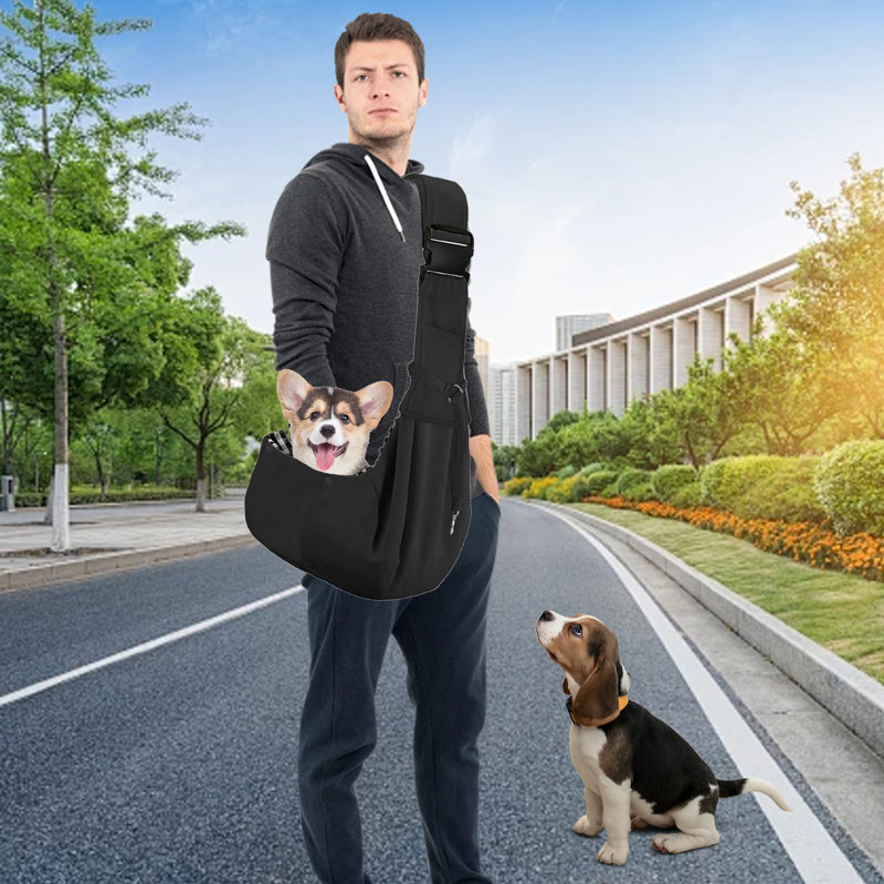 Petit sac fourre-tout réversible pour animal de compagnie, Noir