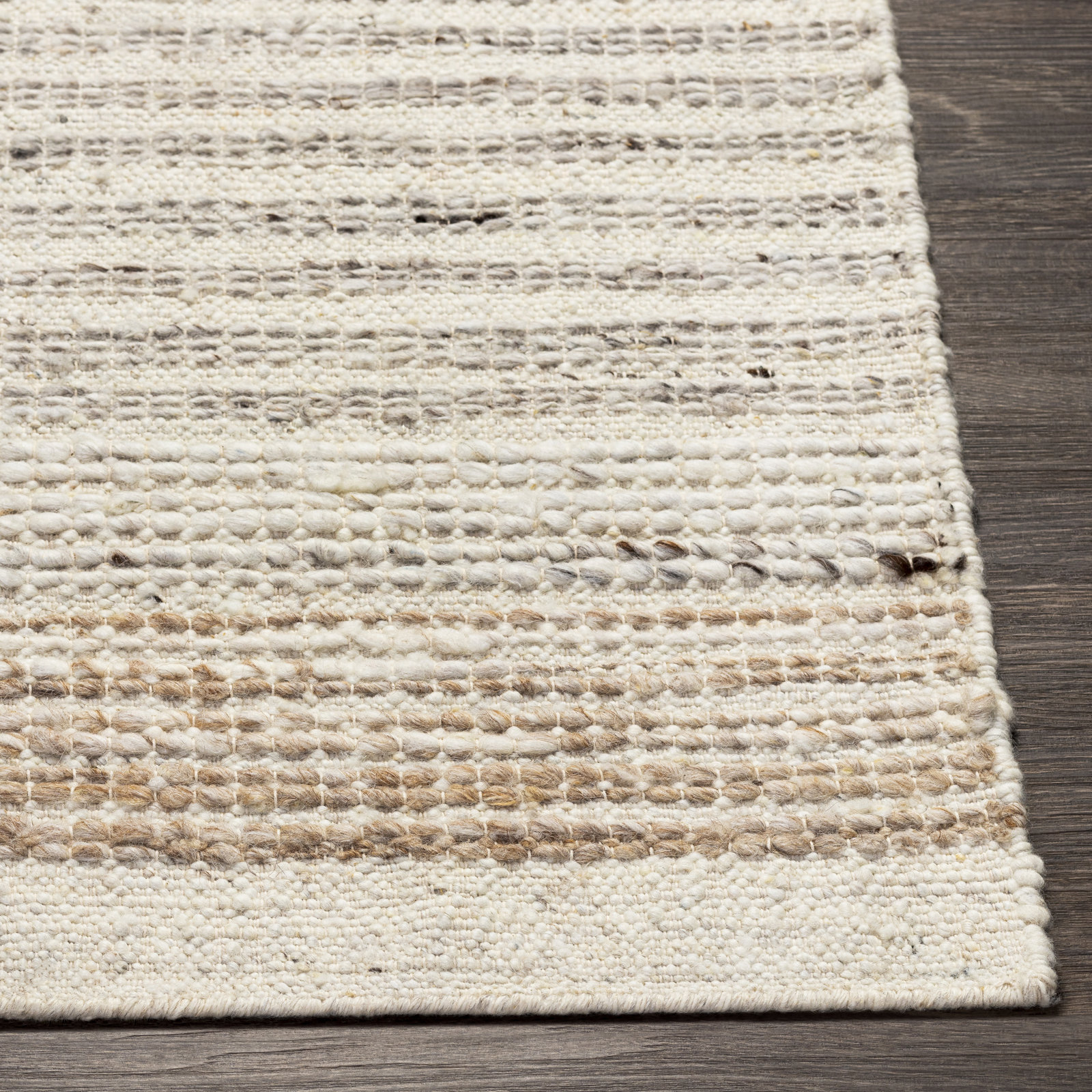Elisha Hand-Woven Striped Rug, Rectangle 8'10" x 12'