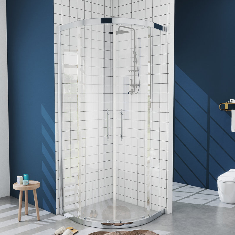  Porte de douche coulissante encadrée en verre trempé de 36 à 36,8 po x H 72 po