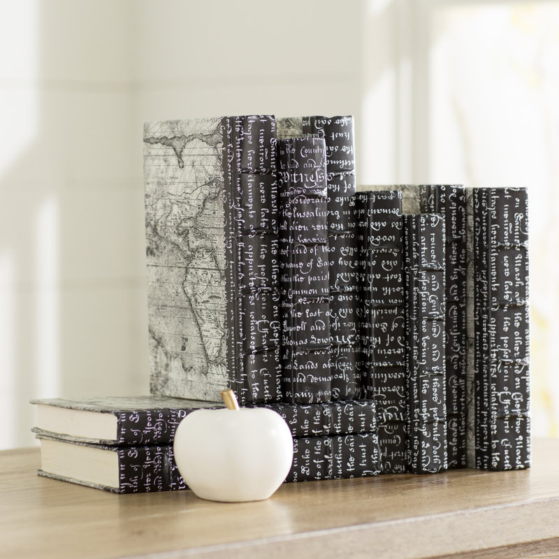 Livre décoratif Briannah noir / beige