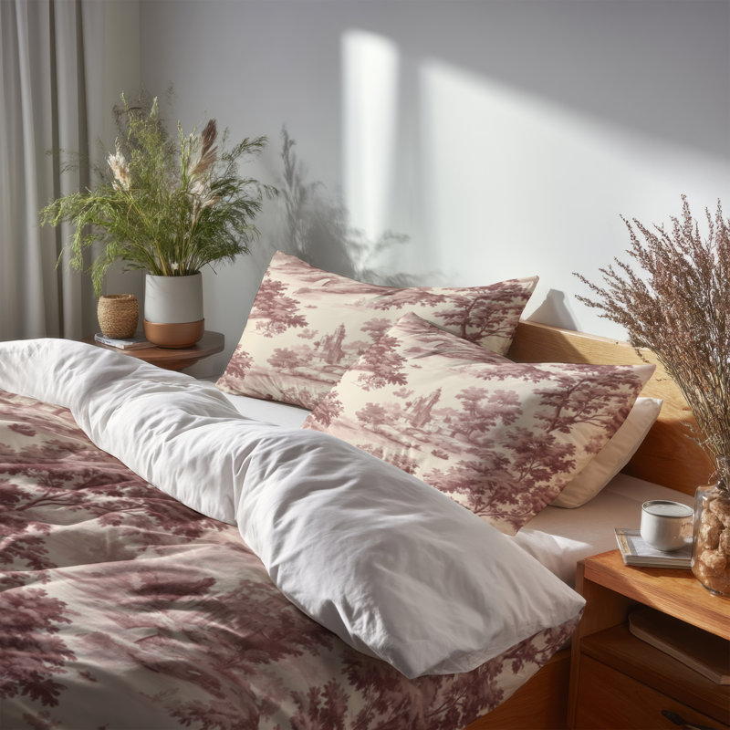 Ensemble de literie 3 pièces French Country - housse de couette et coussin décoratif