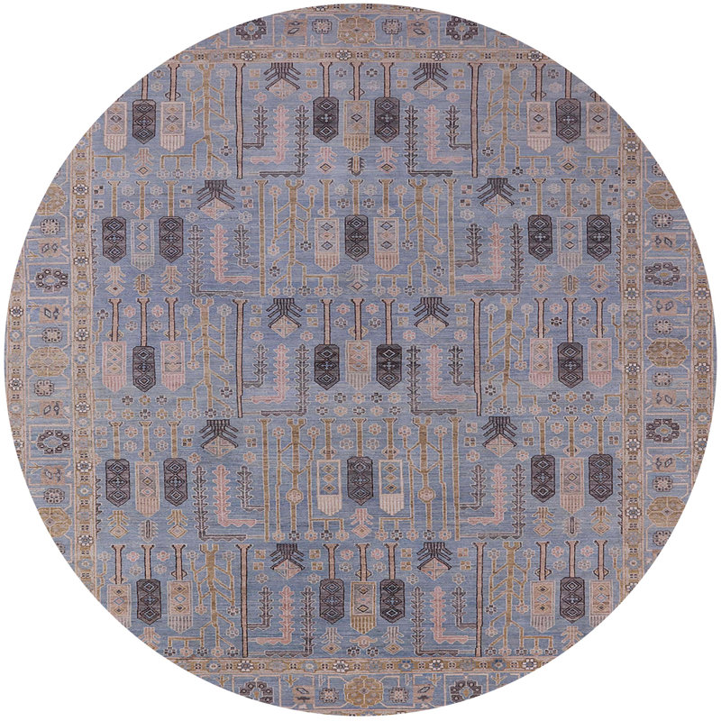 Oriental Indoor Rug, Round 3'