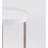 21.54" White Side Table With Copper Legs And Acrylic Panel Ornament Decoration Storage 21.54