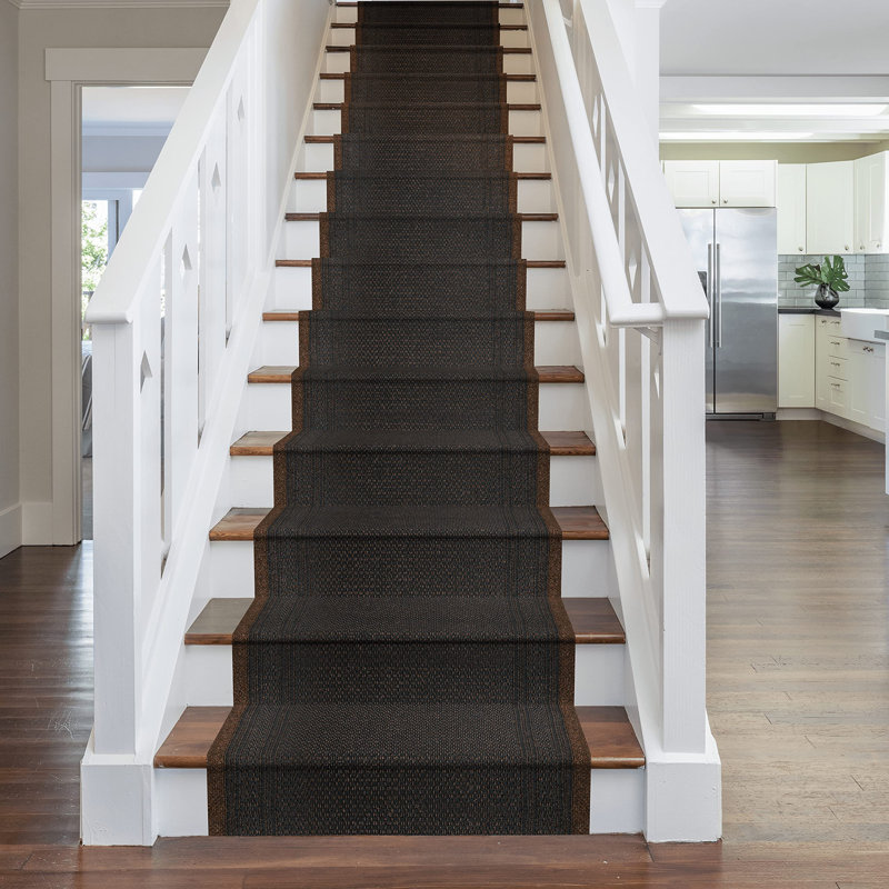 Stair Runner Abbie Solid Colour Indoor Area Rug, Runner Brown x 540cm