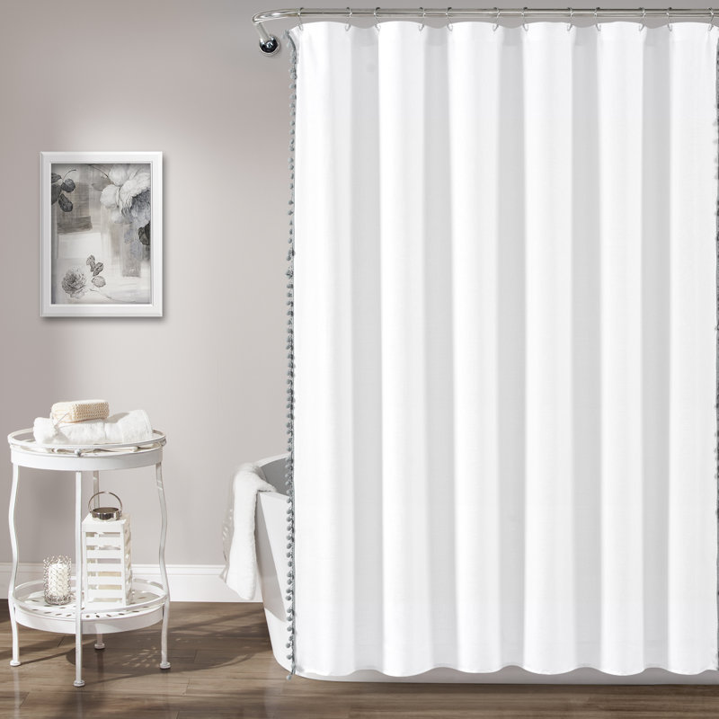 Rideau de douche simple Pom Pom, Multi