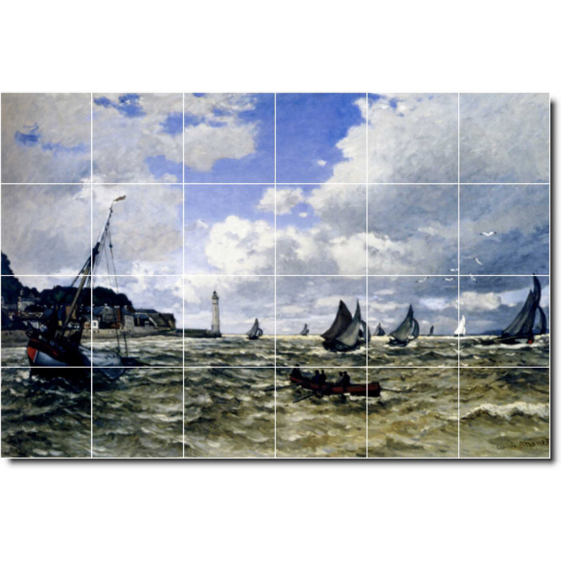 Carreau de céramique décorative 36 po x 24 po 6 po x 6 po, Bord de l'eau 06244