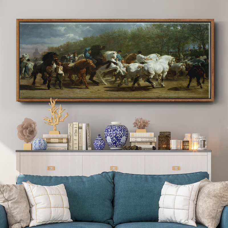 The Horse Fair - Toile encadrée, H 20 po x l 50 po