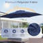 Parasol de patio en porte-à-faux 10 pi avec rotation à 360 °, évent d'aération, base croisée incluse-2142059586