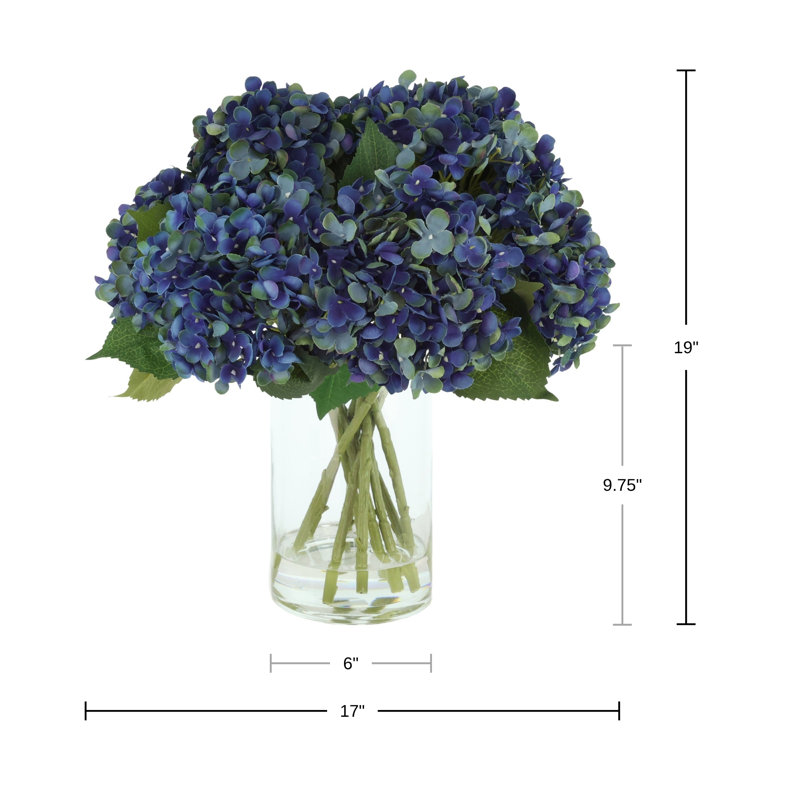 Arrangement floral d'hortensia, Bleu