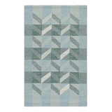 Rug & Kilim’S Scandinavian Style Rug In Blue And Gray With Geometric Patterns