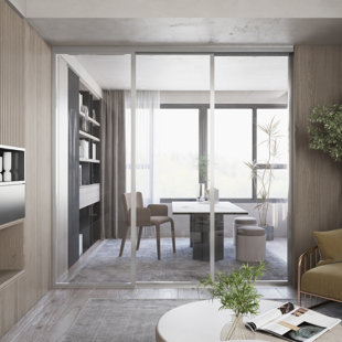 3 Panel Clear Glass Room Dividers - Sliding Doors - Closet Doors