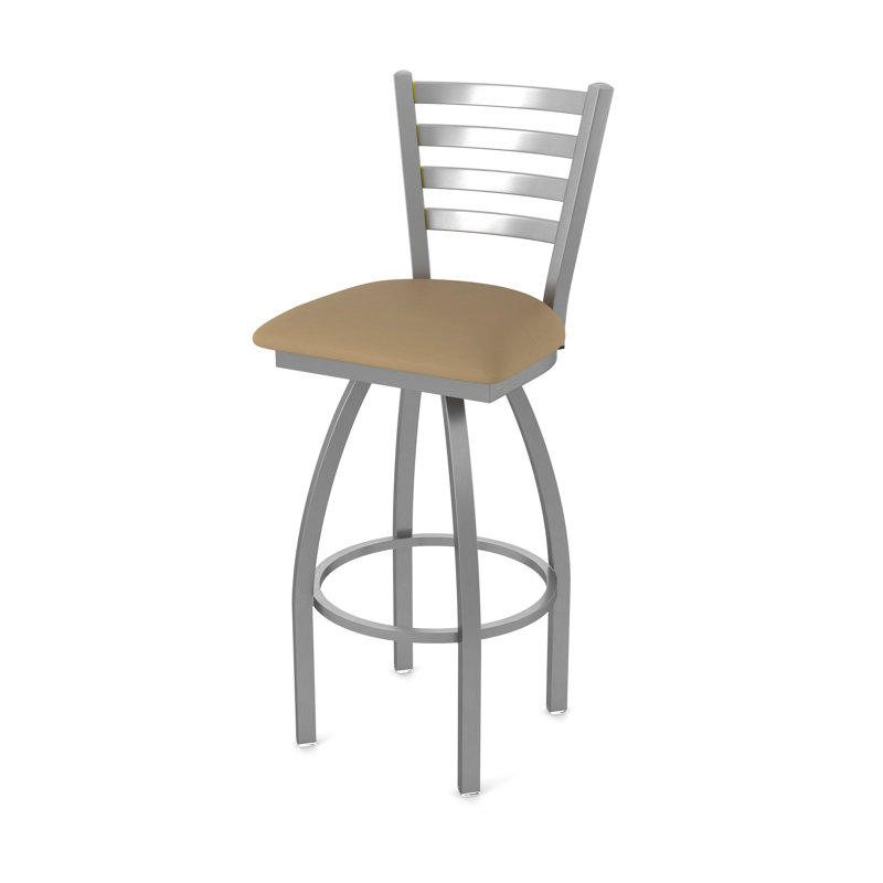 Jackie Swivel Stool, Stainless, Vinyl-Canter Sand, Bar Stool (30" Seat Height)