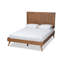 Lit plateforme en bois fini noyer Jake (double)-2072586873
