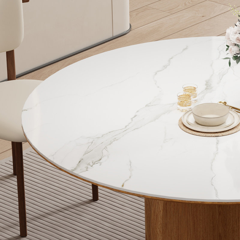 Table de salle à manger 59 po, H 30,31 po x L 59,06 po x l 59,06 po, Naturel