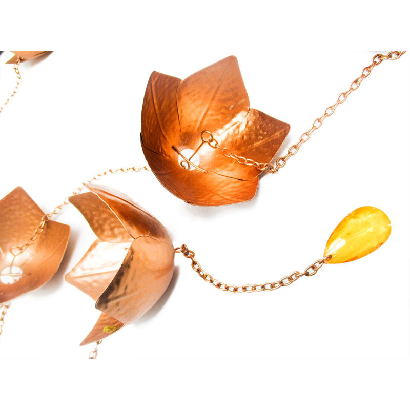 Metal Plants & Flowers Rain Chain