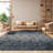 Christa Damask Navy Blue/Silver Area Rug-1153139128