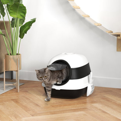 Litière couverte avec côtés hauts, assainisseur d'air, pliable