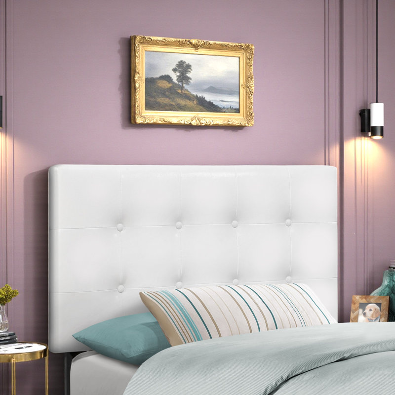 Tête de lit simple tapissier en similicuir Althorn, H 47,34 po x l 42,07 po x P 2,87 po