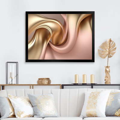 Smooth Liquid Gold In Soft Shades Of Gold And Taup Smooth Liquid Gold In Soft Shades Of Gold And Taupe III - Print on Canvas