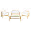 Cabbar 4 - Person Patio Conversation Set with Cushions-844037664