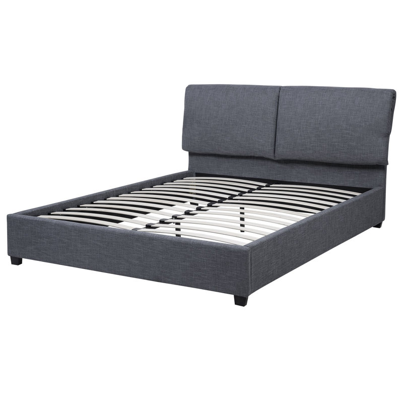 Nika Upholstered Bed, Super King (6'), Grey