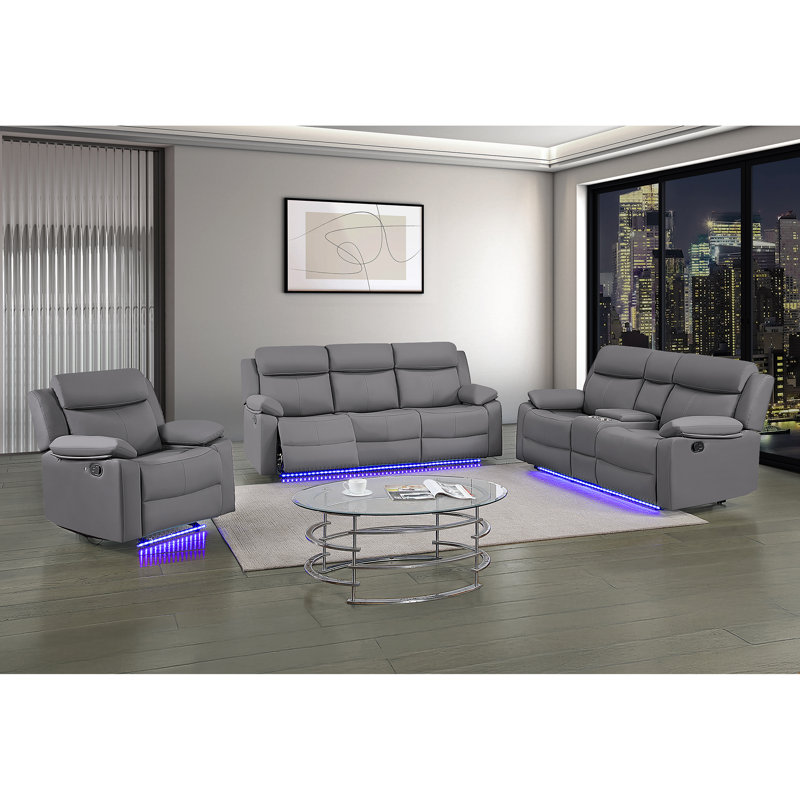 Fauteuil inclinable U6026 gris Pu 46a, Gris