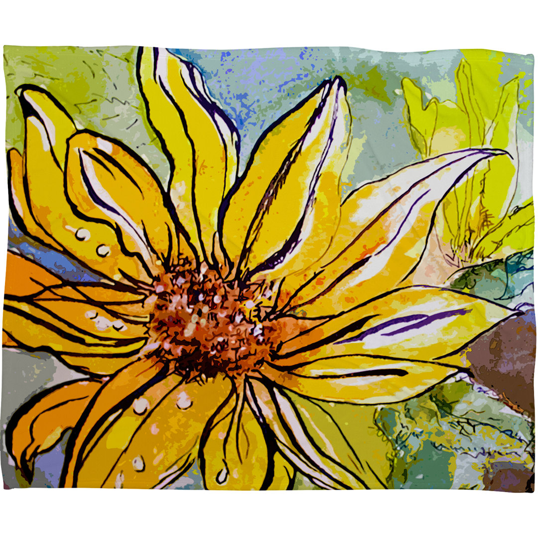 Sunflower Ribbon Throw Deny Designs 
