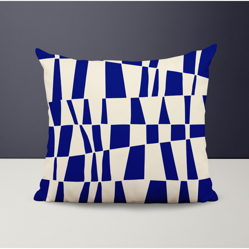 Housse et insert de coussin décoratif en polyester, L 15 po x H 15 po, Bleu marine