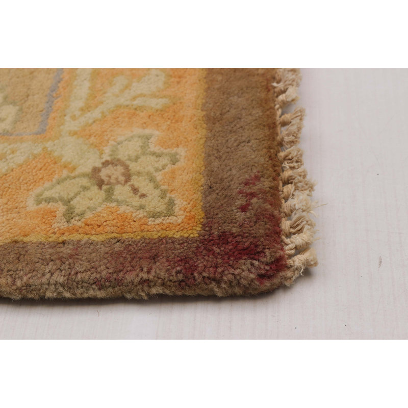 Allam One-of-a-Kind Rectangle 7'9" X 9'9" 1990's Wool Area Rug Brown