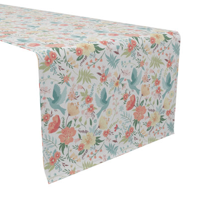Fabric Textile Products, Inc. Table Runner, 100% Cotton, 16X72", Summer Style Floral