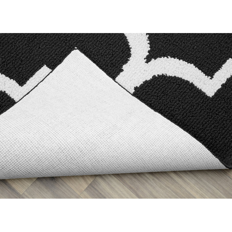 Tapis noir / blanc Anrey