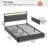 Antioch Upholstered Bed Frame with 2 Storage Drawers, Modern Platform Bed with Charging Station & LED Light, No Spring Box Needed-1252420686-1242796909