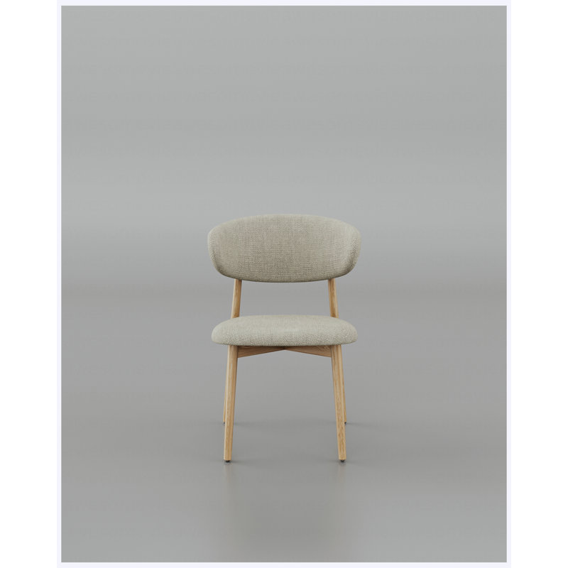 Modern Ash Wood Dining Chairs, Oak Finish