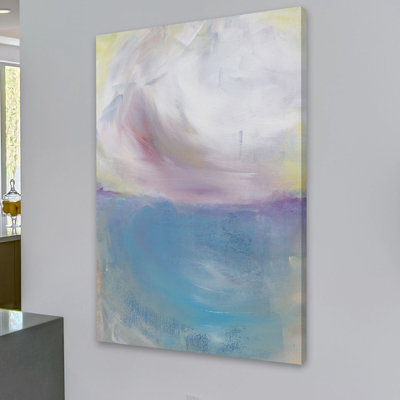 « summer clouds », reproduction de peinture à l’aquarelle sur toile tendue