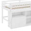 Lit mezzanine simple avec 4 tiroirs, sous l'armoire et les tablettes-96378227