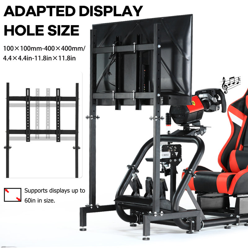 Fauteuil de jeu et de course ergonomique avec haut-parleurs intégrés Inbox Zero